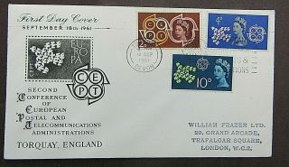 Great Britain - 1961 Europa Set On Fine Illustrated 1st Day Cover - Torquay Cds