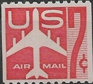 United States 1960 Silhouette Of Jet Airliner Sc C61