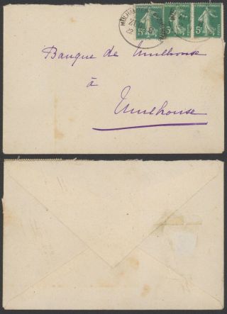 France 1919 - Cover To Mulhouse - German Railroad Tpo D81