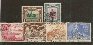 North Borneo 1941 - 49 War Tax & Upu Fine