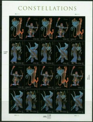 Us Full Sheet Of 20 37 Cent 3945 - 48 Constellations 3945 - 3948 Mnh