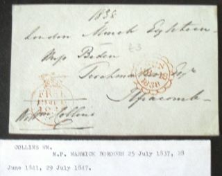 1838 Frank Front - From William Collins Mp For Warwick - 7561