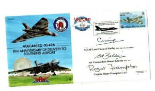 1996 Avro Vulcan B2 - Xl426 Delivery To Southend Airport - Signed Craig,  2 Others