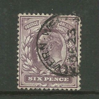 1902/10 Sg 245a,  6d Pale Dull Purple (c) Very Fine Cat £22.  {av7 - 499}