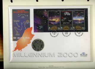 2000 The Isle Of Man Manx Millenium Zenith Millenium Coin Cover