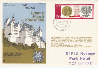 Es1aafs Return To Oflag 7c Colditz Castle Rare Backstamps 4 11 71 19 D Colditz