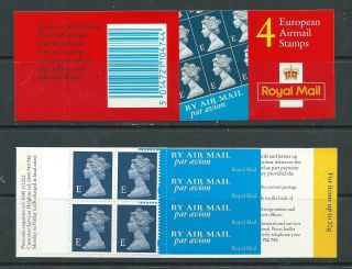 1999 Hf1 Booklet With 4 X E Stamps And 0345 Phone Number Complete