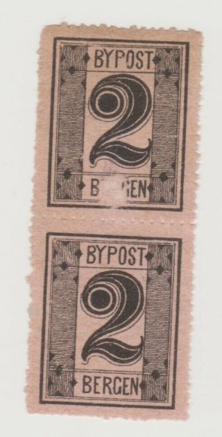 Bergen Bypost Norway 1868 Local Post
