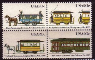 Rail/trains Thematic Stamps - United States America,  Block 4 Muh,  Streetcars