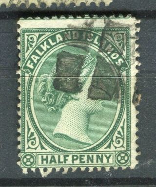 Falklands; 1890s Early Classic Qv Issue 1/2d.  Value