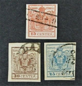 Nystamps Austrian Offices Abroad Lombardy Venetia Stamp 4 - 6 $94