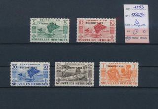 Lk82836 France Hebrides 1953 Taxation Overprint Mh Cv 34 Eur