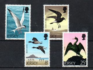 Complete Set Of 4 Seabirds Stamps From Jersey.  1975