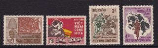 Vietnam Stamps Sc 294 - 297 Mnh Cv$5