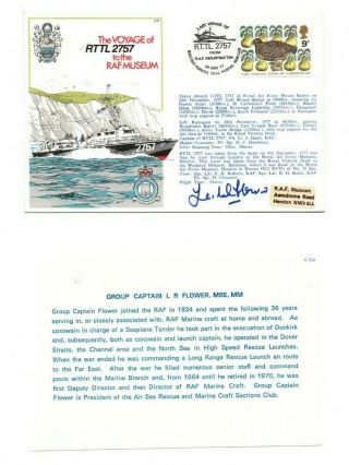 1977 Rafm C52 - The Voyage Of Rttl 2757 To The Raf Museum - Signed L R Flower