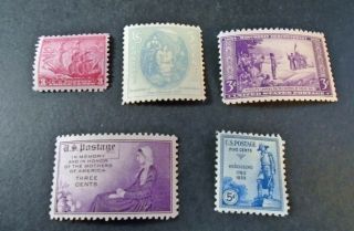 Set Of 5 Us Stamps - All Never Hinged - Great Buy