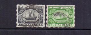 Trucial States 1961 Dhows 1r & 2r Sg8 - 9 Fine Cat £26.  50