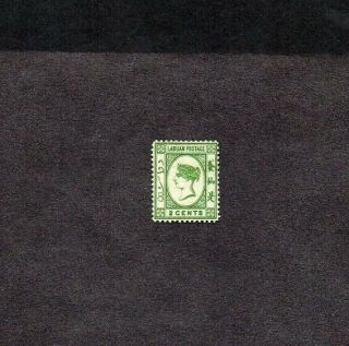 North Borneo.  Labuan.  1883.  2c Green.  Wmk Crown Ca.  Hinged.  Sg No.  17 C£30.