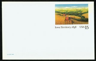Ux123 15c Iowa Territory Sesquicentennial,  Any 4=free