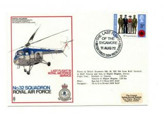 1972 Rafm Cover - Last Flight Of The Sycamore In Raf Service - Issued 11 Aug 72