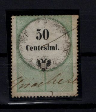 P107820/ Lombardy Venetia – Postal Fiscals Mi 5 Ii Obl /