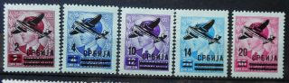 Germany - Occupation Of Serbia Airmail 1942 Mi: 66 - 70 Mh