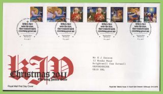 G.  B.  2011 Christmas Set On Royal Mail First Day Cover,  Bethlehem