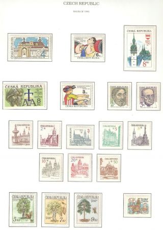 Czechoslovakia,  Selection From 1993 In Mnh