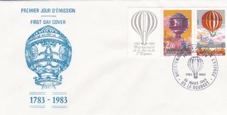 France 1983 First Day Cover / Manned Flight Bicentenary / Balloons