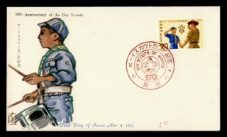 Dr Who 1972 Japan Boy Scouts 50th Anniversary Fdc C136784