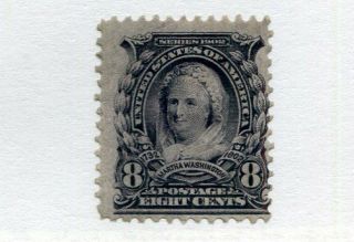 1902 U.  S.  Scott 306 Eight Cent Martha Washington Stamp Light Hinged