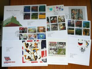 Gb: 9 Very Fine First Day Covers,  (fdcs),  2004/5