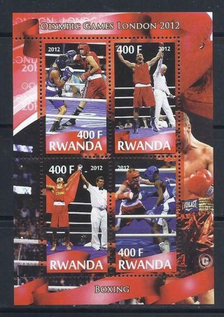 D1824 Mnh 2012 Sheet Of 4 Olympics Sports Boxing Souvenir Sheet