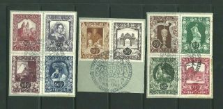 Austria Stamps - Art Exhibition 1947 - With Special Cache For Exh.  Full Set