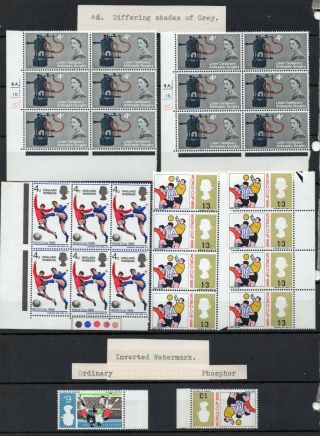 Great Britain Qe Ii Variations And Faults Unmounted,  Stamps As Per Scan (7398)