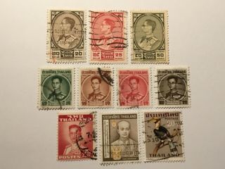 Old Stamps Thailand X 10