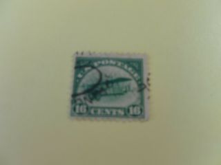 Sc C2 Curtiss Jenny 16c Stamp  Hand Cancel - No Gum [auction 4]