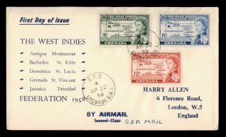 Dr Who 1958 St.  Lucia West Indies Federation Fdc C119404