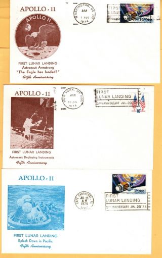 Apollo 11 - 5th Anniversary - Set 3 Covers - Astro Covers