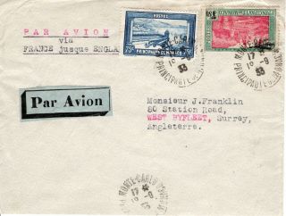 Monaco 1933 Commercial Airmail Cover To Uk