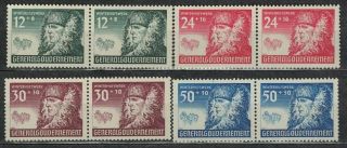 Poland Fischer Ii 59 - 62 Ww Ii.  German Occupation Stamps.  For German W