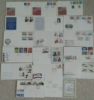 Job Lot X 17 Vintage First Day Covers Various 1980 