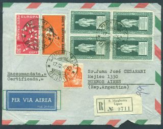 Italia Italy 1962 Ciclismo L.  300 Registered Front Cover Busta