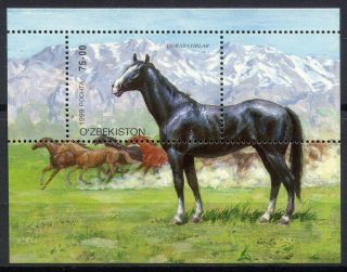 Uzbekistan 1999 - Bloc Horse Mnh
