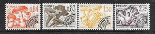 France - 1979.  Pre - Cancels - Mushrooms - Set Of 4,  Mnh
