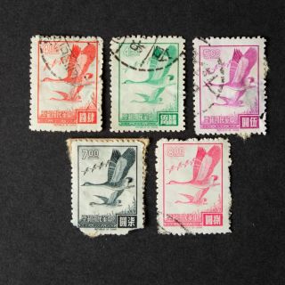 Vintage Republic Of China (taiwan) Stamps Birds Flying Geese Set 1966 1960s