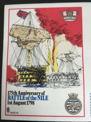 First Day Covers x2 Naval Battle OF THE NILE Postal Stamps British Royal Navy 5