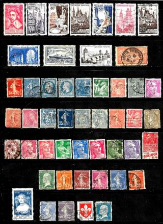49 France Stamps / 1800 