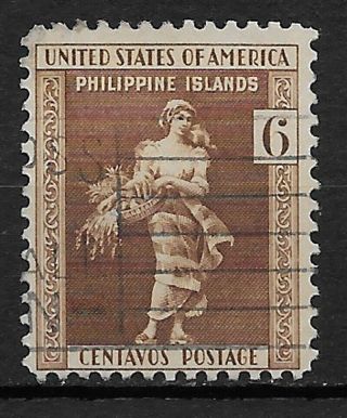 Philippines,  Usa,  1935,  La Filipina,  6c Stamp Perf,