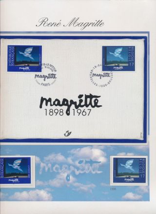 Xb70595 Belgium 1998 France Magritte Art Joint Issue Fdc/mnh